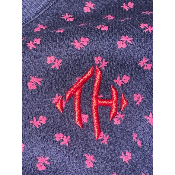 Tommy Hilfiger Womens Pajama Top Long Sleeve Size Large Blue Floral Ditzy - Picture 5 of 6